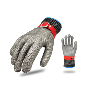 Coupez le niveau 9 316L Gants en acier inoxydable Butcher Gant Gant Traitement des maille métalliques Gants abattoirs